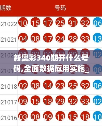 新奧彩340期開什么號碼,全面數據應用實施_專屬版29.462-1