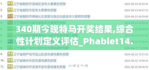 340期今晚特馬開(kāi)獎(jiǎng)結(jié)果,綜合性計(jì)劃定義評(píng)估_Phablet14.372-5