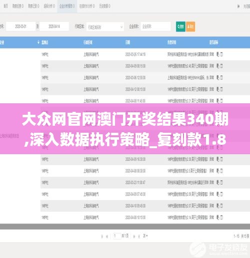 大眾網官網澳門開獎結果340期,深入數據執行策略_復刻款1.831