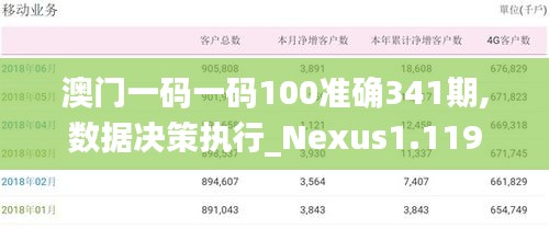 澳門一碼一碼100準確341期,數據決策執行_Nexus1.119