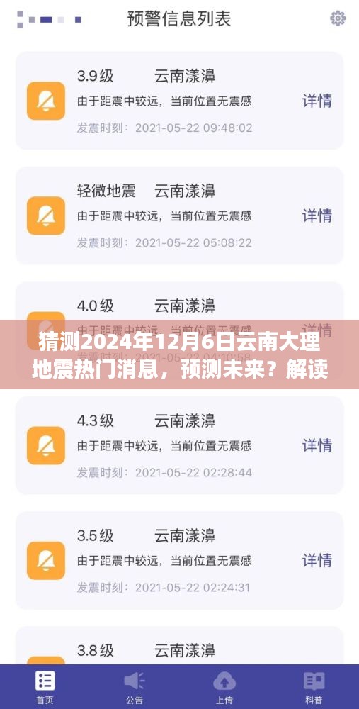 云南大理地震預測分析與應對指南,解讀熱點,預測未來關于地震的熱門消息
