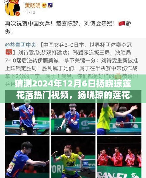 揚曉瓊蓮花落夢幻之旅,溫馨日常的期待與驚喜,熱門視頻預測(2024年12月6日)