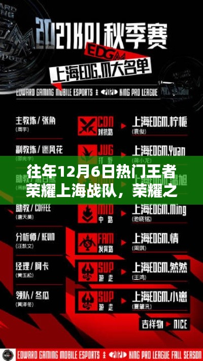 王者榮耀上海戰隊歷年12月6日榮耀之路,輝煌篇章的歷程回顧