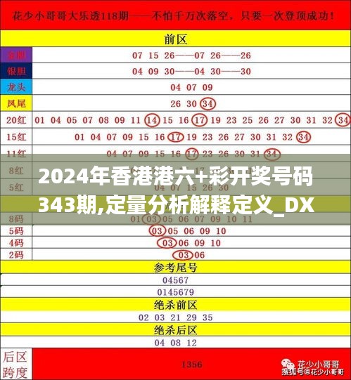 2024年香港港六+彩開獎號碼343期,定量分析解釋定義_DX版7.255