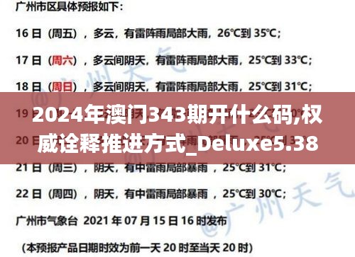 2024年澳門343期開什么碼,權威詮釋推進方式_Deluxe5.380