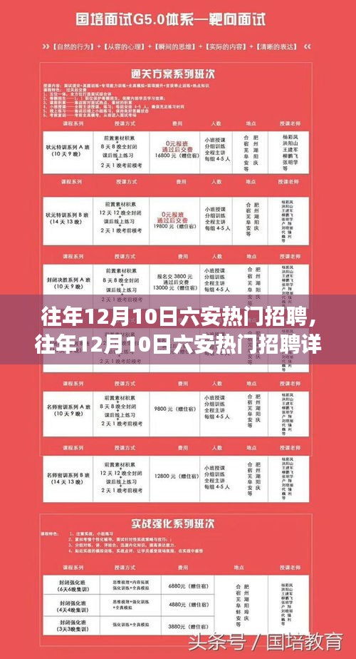 往年12月10日六安熱門招聘詳解,求職成功指南
