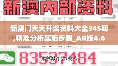 新澳門天天開獎資料大全345期,精準分析實施步驟_AR版4.691