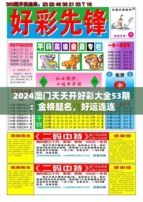 2024澳門天天開好彩大全53期:金榜題名,好運連連