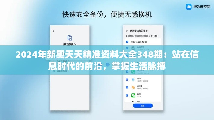 2024年新奧天天精準資料大全348期:站在信息時代的前沿,掌握生活脈搏