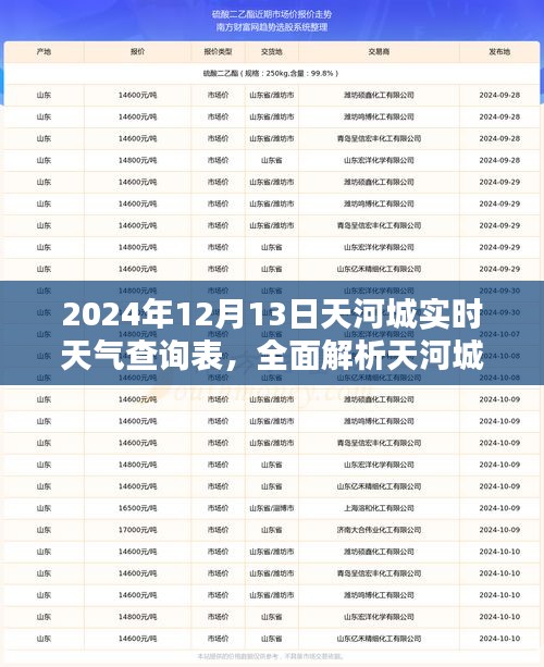 2024年12月13日天河城實時天氣全面解析