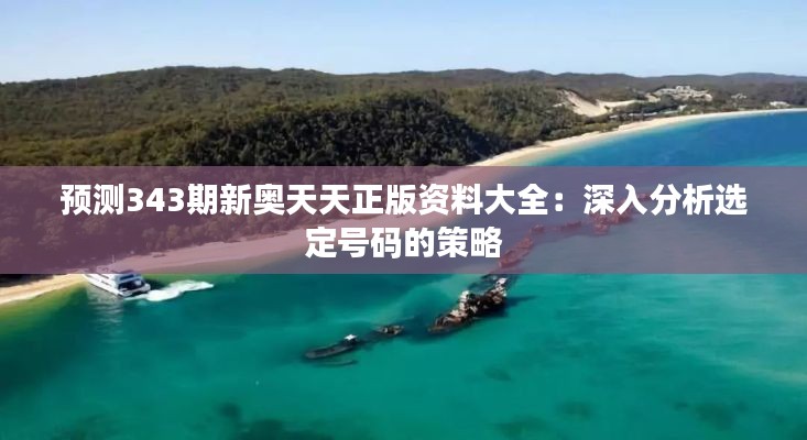 預測343期新奧天天正版資料大全:深入分析選定號碼的策略