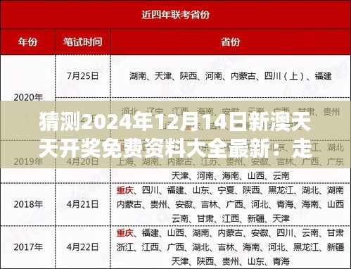 猜測2024年12月14日新澳天天開獎免費資料大全最新:走勢分析與策略