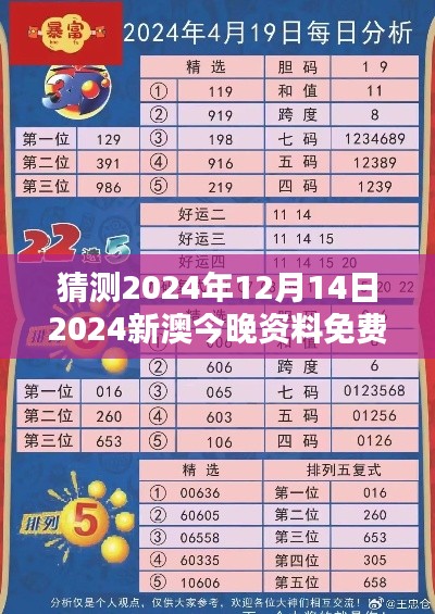 猜測2024年12月14日2024新澳今晚資料免費:探索今晚新澳信息的價值