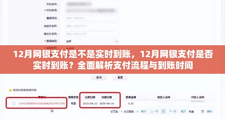 全面解析,12月網(wǎng)銀支付流程及到賬時(shí)間,實(shí)時(shí)到賬還是延遲到賬?