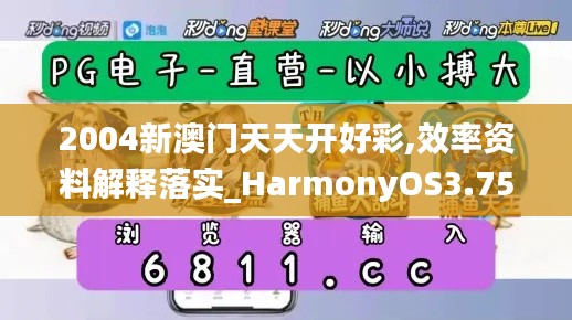 2004新澳門天天開好彩,效率資料解釋落實_HarmonyOS3.754