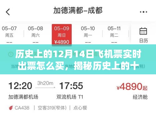 揭秘歷史中的十二月十四日，飛機票實時出票攻略與購買指南
