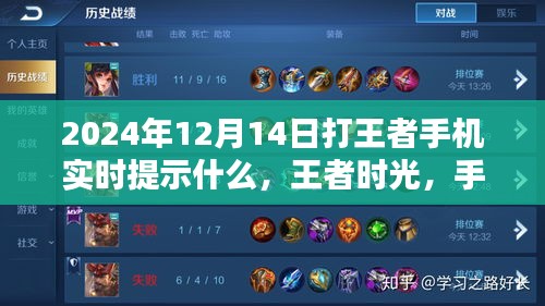 王者時(shí)光，手機(jī)提示中的暖心陪伴與實(shí)時(shí)游戲資訊（2024年12月14日）