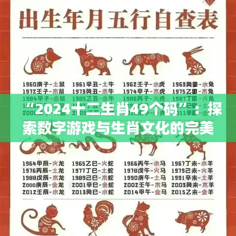“2024十二生肖49個碼”:探索數字游戲與生肖文化的完美結合