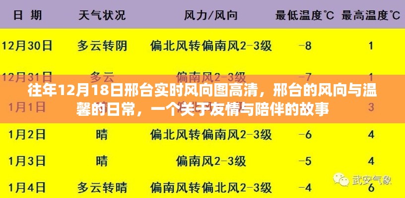 邢臺風向圖與友情陪伴的溫馨故事,歷年12月18日的風向記錄與日常回憶