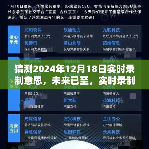 未來已至，智能錄制革新體驗——實時錄制新紀元展望至2024年猜想
