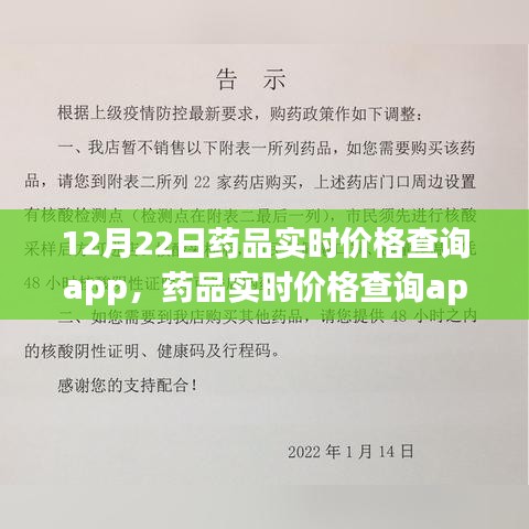 藥品實時價格查詢app的誕生與影響,以透明化重塑藥品市場——以12月22日為時間節點