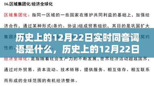 探尋歷史上12月22日的實時同音詞語足跡