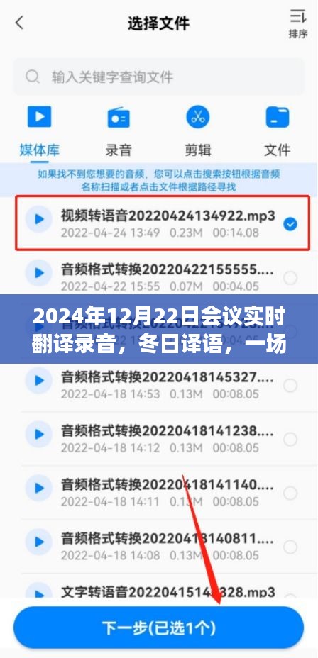跨越語言的暖心交流,冬日譯語——2024年會議實時翻譯錄音紀實