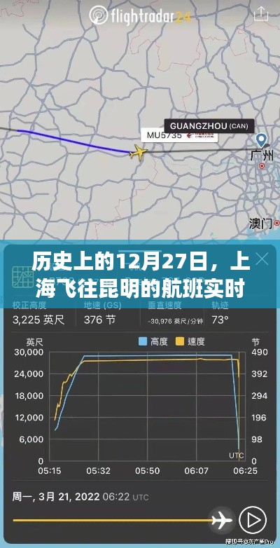 歷史上的航班動(dòng)態(tài),上海飛往昆明航班實(shí)時(shí)查詢