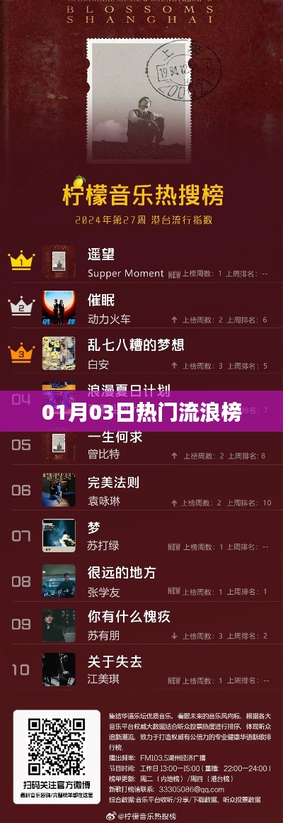 熱門(mén)流浪榜最新動(dòng)態(tài),01月03日更新