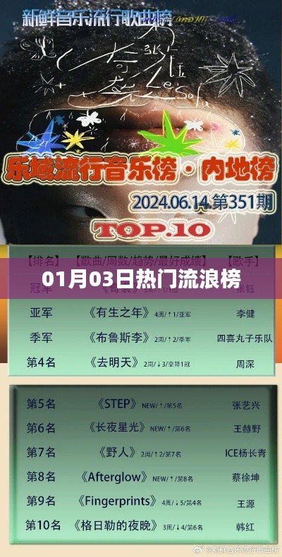 熱門流浪榜最新動態,01月03日更新