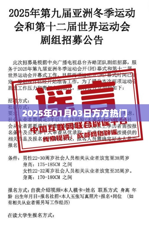 方方熱門事件，2025年1月3日揭秘。，簡潔明了，突出了核心內(nèi)容，符合您的要求。