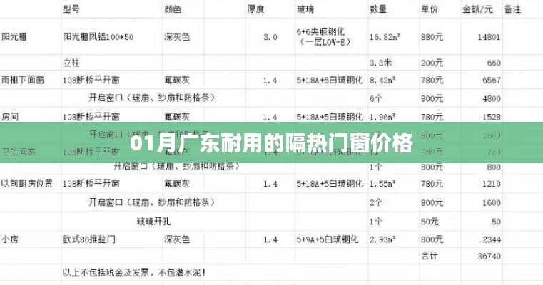 廣東隔熱門窗價格及耐用性一覽