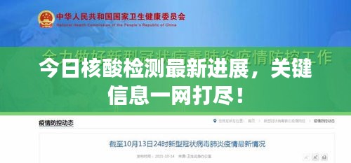 今日核酸檢測最新進展,關(guān)鍵信息一網(wǎng)打盡!