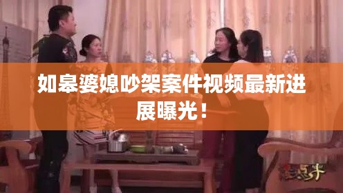 如皋婆媳吵架案件視頻最新進展曝光!