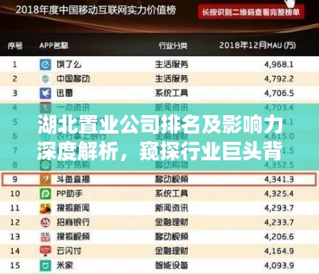 湖北置業公司排名及影響力深度解析，窺探行業巨頭背后的力量