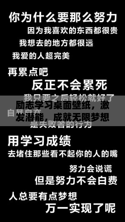 勵志學習桌面壁紙，激發潛能，成就無限夢想！