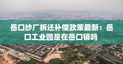 岳口紗廠拆遷補償政策最新：岳口工業園是在岳口鎮嗎 