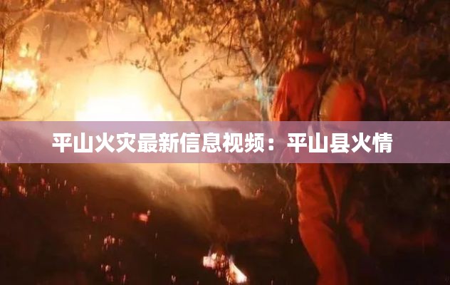 平山火災最新信息視頻：平山縣火情 