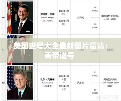 美國謚號大全最新圖片高清:美帝謚號