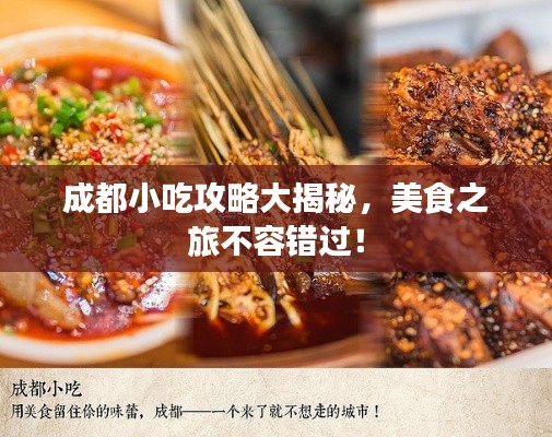 成都小吃攻略大揭秘,美食之旅不容錯過!