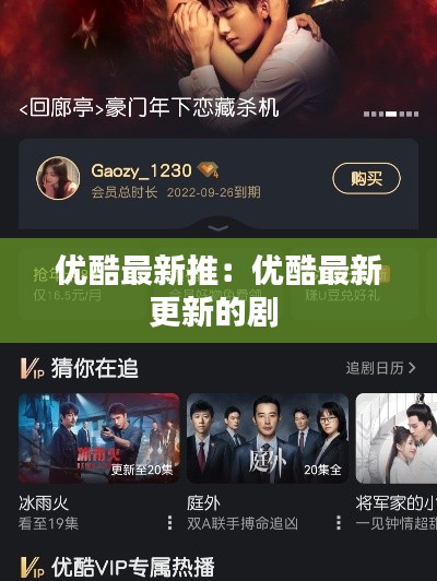 優(yōu)酷最新推:優(yōu)酷最新更新的劇