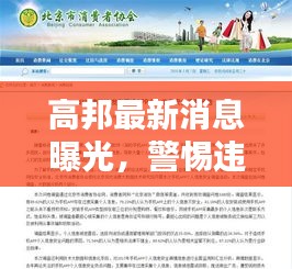 高邦最新消息曝光，警惕違法犯罪信息，全面解析查詢表！