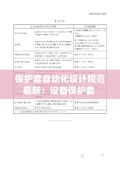 保護套自動化設計規范最新：設備保護套 