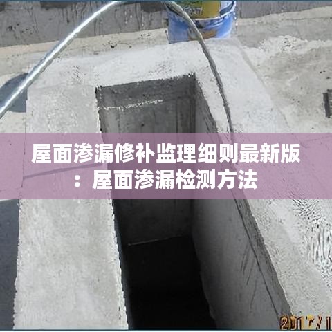 屋面滲漏修補監理細則最新版：屋面滲漏檢測方法 