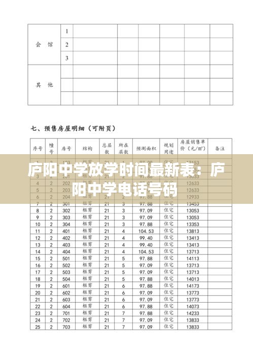 廬陽中學(xué)放學(xué)時間最新表：廬陽中學(xué)電話號碼 