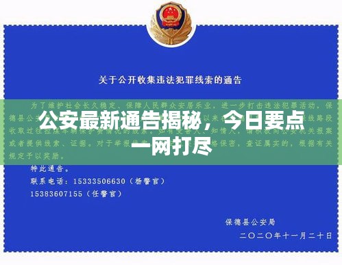 公安最新通告揭秘，今日要點一網打盡