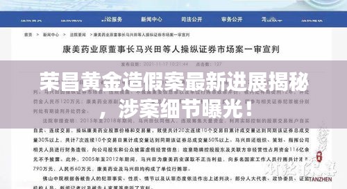 榮昌黃金造假案最新進展揭秘,涉案細節曝光!