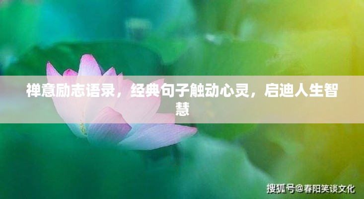 禪意勵志語錄,經典句子觸動心靈,啟迪人生智慧