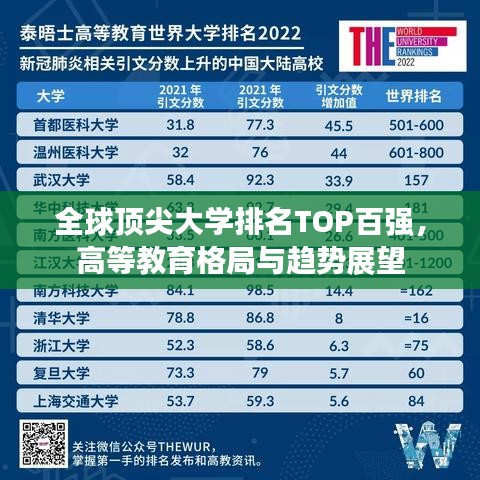 全球頂尖大學排名TOP百強，高等教育格局與趨勢展望