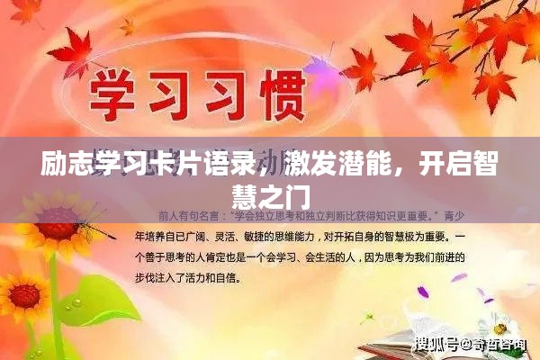勵志學(xué)習(xí)卡片語錄，激發(fā)潛能，開啟智慧之門
